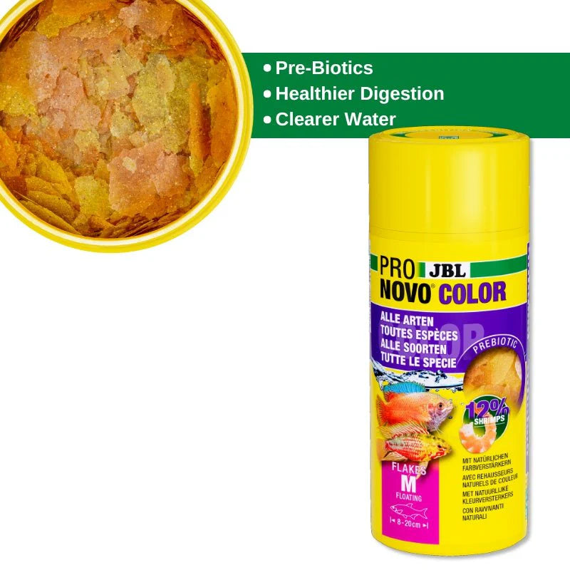 JBL ProNovo Color Flakes M (Colour Enchancing Flakes for Tropical Fishes)100ML